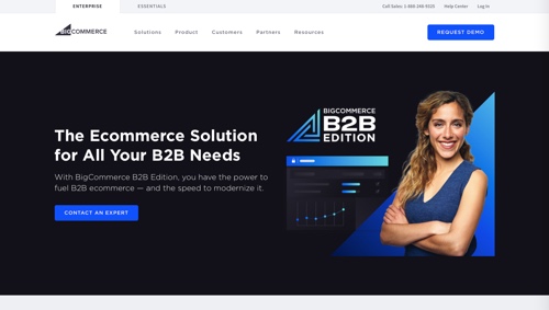Home page: BigCommerce B2B Edition