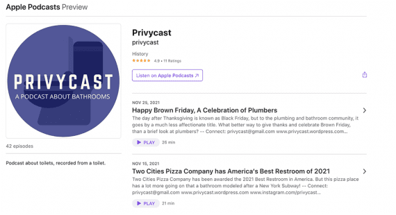 Screenshot of Privycast page on Apple Podcasts