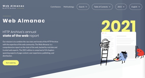 Screenshot of Web Almanac HTTP Archive home page.