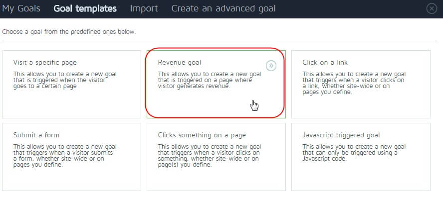 create a revenue goal