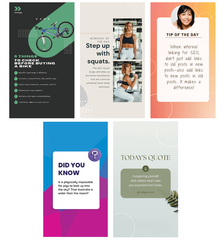 tip instagram story templates