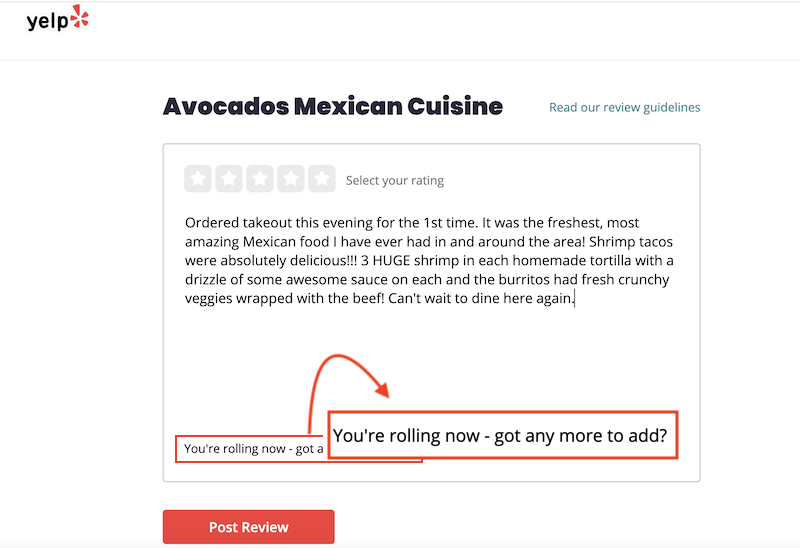 how to use marketing psychology to influence purchasing decisions—yelp review process