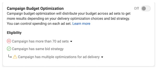 facebook ads campaign budget optimization