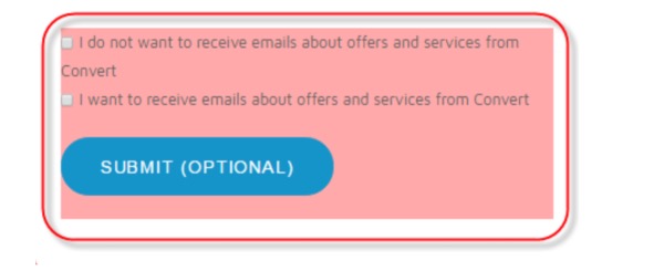 Negative opt-ins