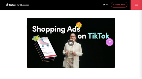 Screenshot of a Shopping Ads on TikTok promotion 