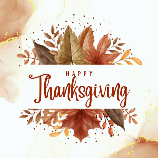 happy thanksgiving message graphic