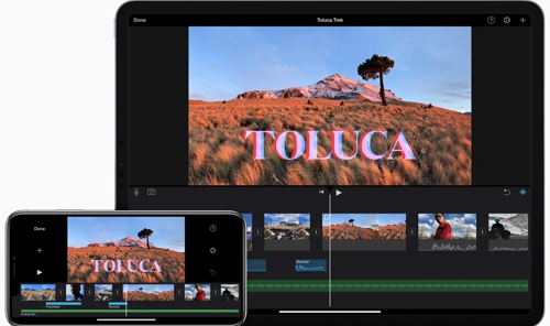 Home page of iMovie