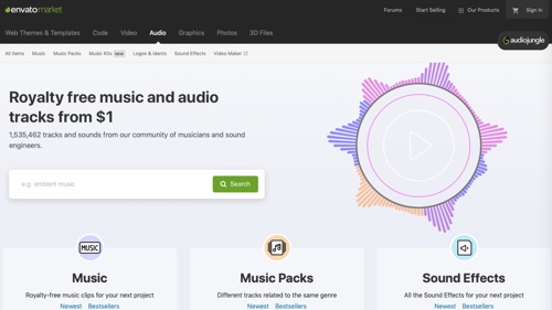 Home page of AudioJungle