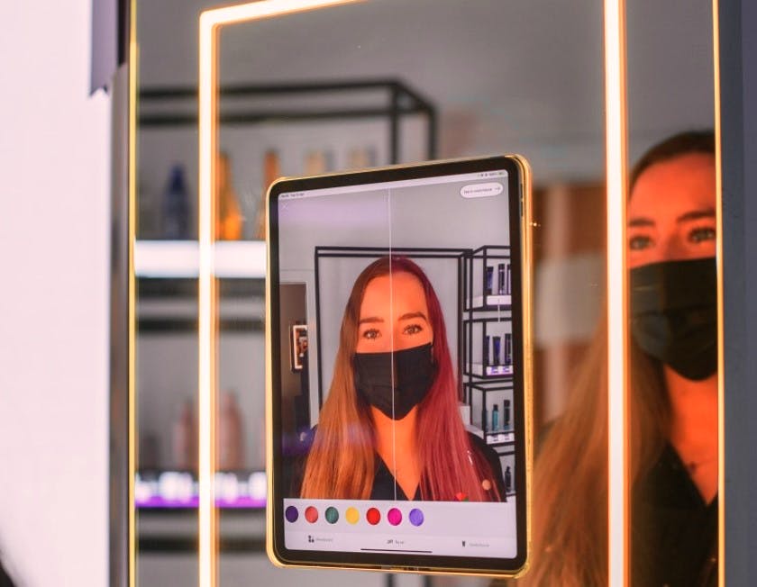 AR virtual hair colouring at Amazon Salon