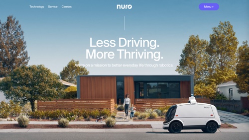 Home page of Nuro