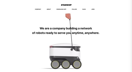 Home page of Starship Technologies