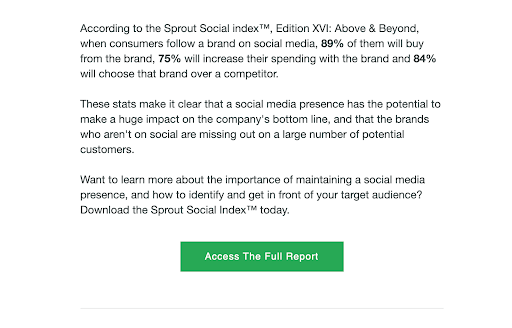 b2b email marketing example—sprout social