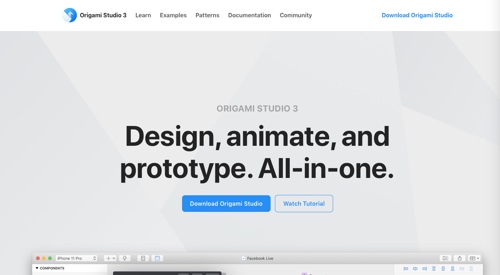 Home page of Origami Studio