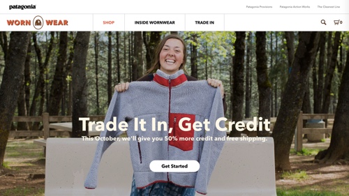 Home page of Worn Wear - Patagonia