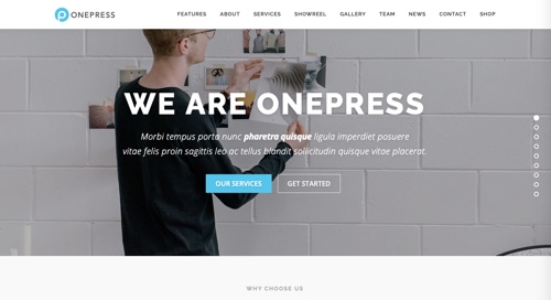 Home page of OnePress