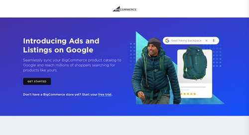 Web page on BigCommerce for Ads and Listings on Google
