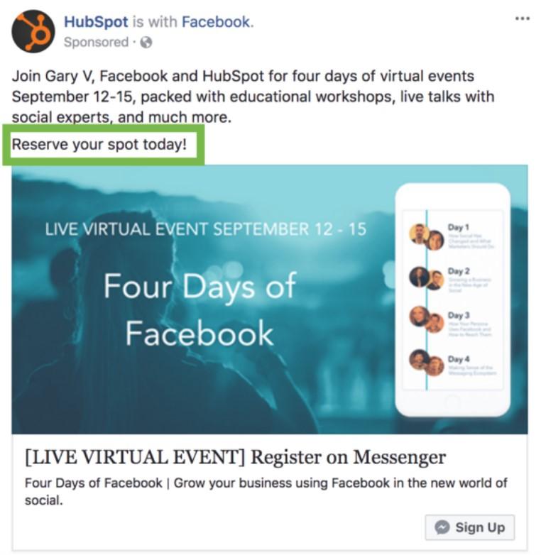 facebook ads for events