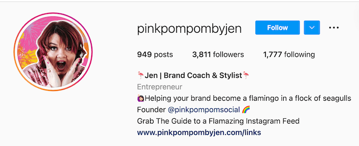 creative instagram bio ideas - pinkpompombyjen