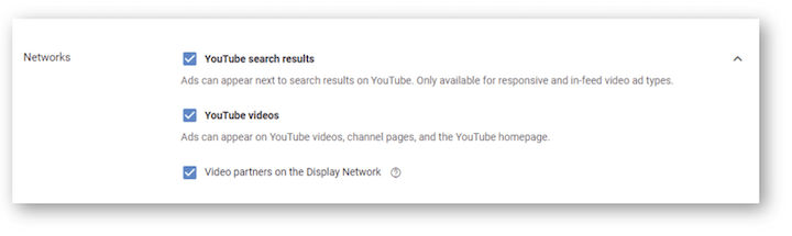 youtube advertising network options