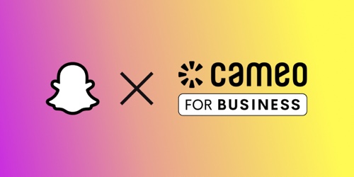 Image of Snapchat and Cameo for Business logos.