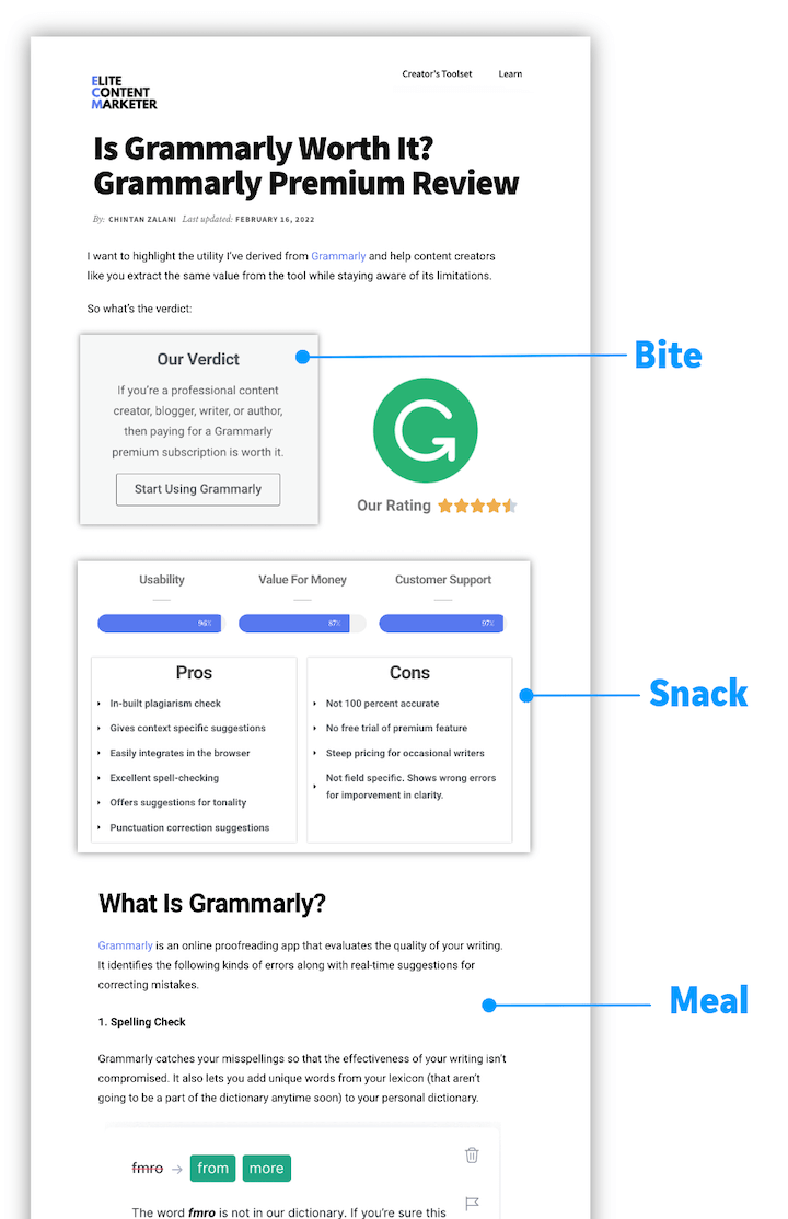 marketing psychology - bite snack meal approach