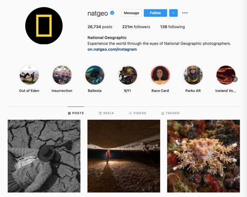 National Geographic Instagram Profile