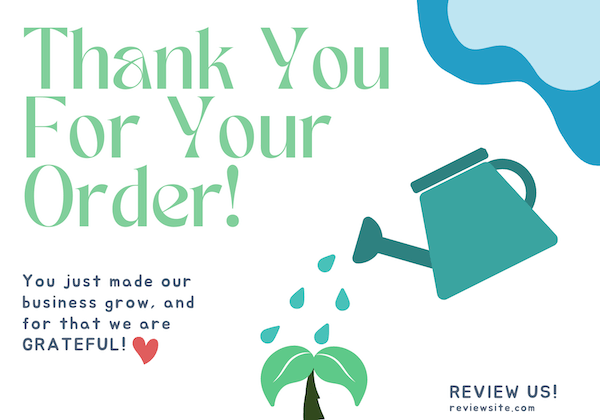 thank you for your order images - you made our business grow