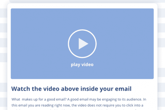 Screenshot of a video example on ConvertKit.